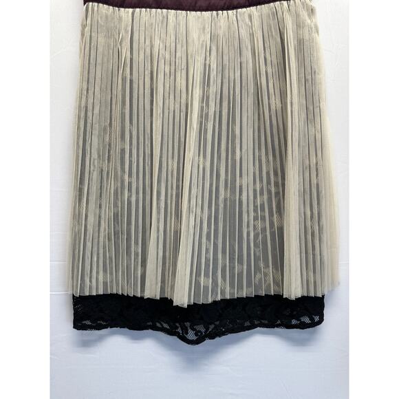 Ryu Velvet Mesh Pleated Mini Dress S | Coquette Fairygrunge Y2K Indie - Picture 2 of 11